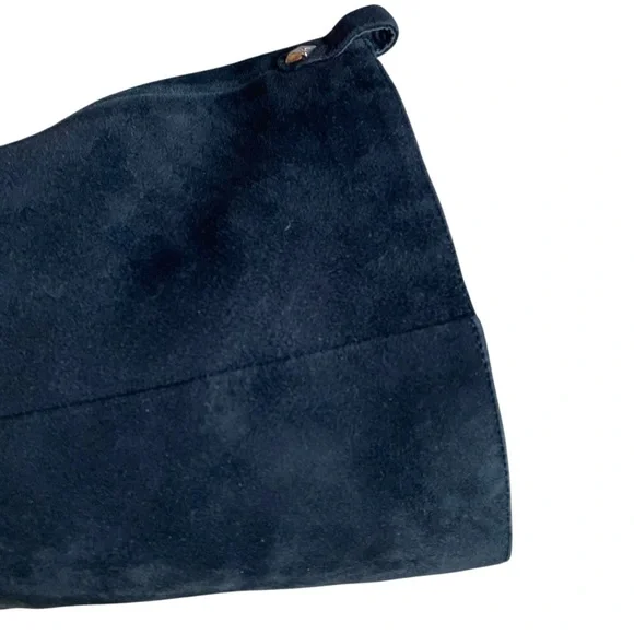 SAM EDELMAN BLACK SUEDE KNEE HIGH STILETTO POINTY TOE 7.5 - Picture 6 of 8